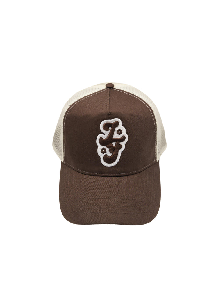 FLOWER CHOCOLATE TRUCKER HAT