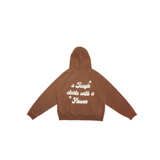 FLOWER BROWN HOODIE