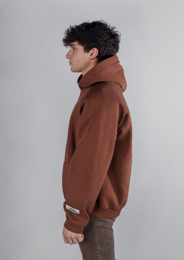 FLOWER BROWN HOODIE